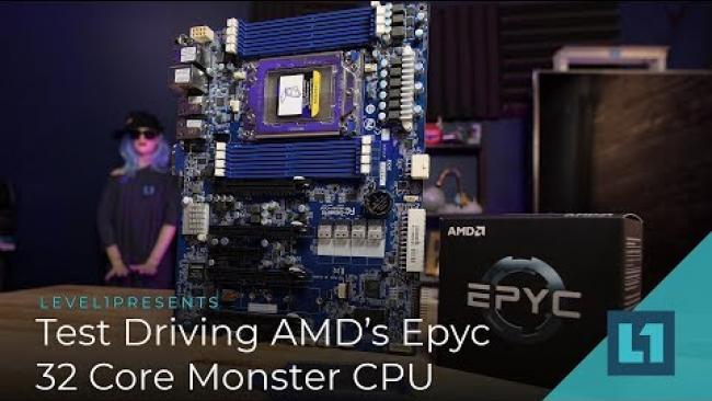 Embedded thumbnail for Test Driving AMD&amp;#039;s Epyc 32 Core Monster CPU