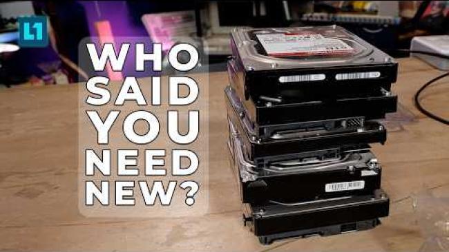 Embedded thumbnail for Creating a ZFS Pool of Mismatched Old Storage!