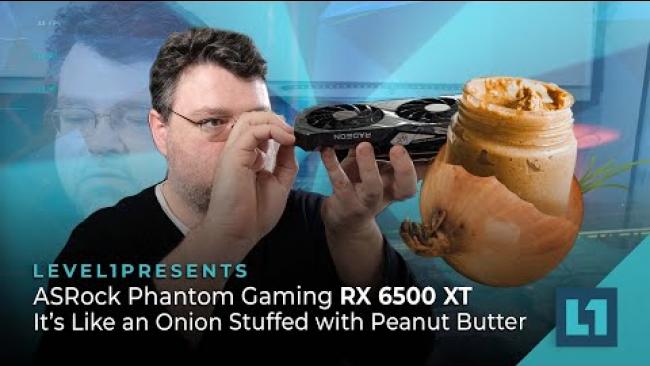 Embedded thumbnail for It&amp;#039;s Like an Onion Stuffed with Peanut Butter - ASRock AMD Radeon RX 6500 XT Review