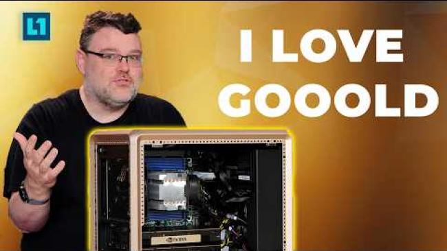 Embedded thumbnail for Our Gold Standard AI Tesla V100 Build in the Cooler Master Mastercase Mesh Gold