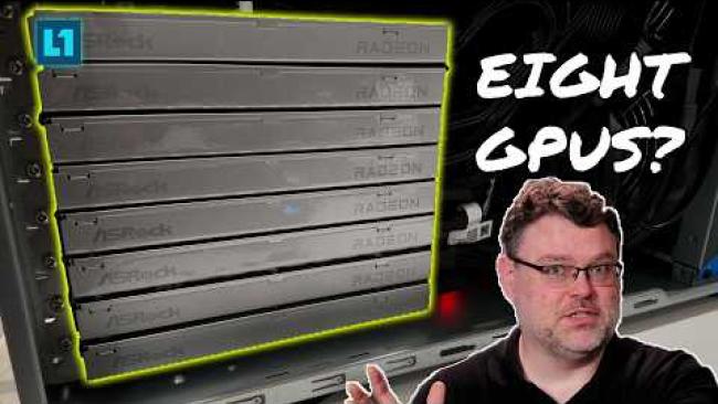Embedded thumbnail for A Server with EIGHT GPUs? ft. ASRock R9600D