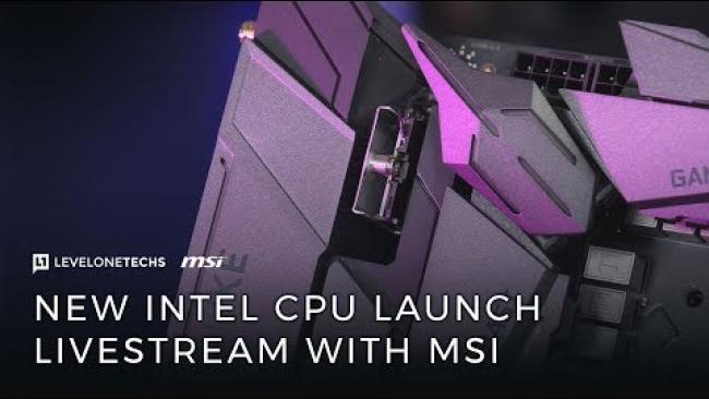 Embedded thumbnail for i7 8700k / i5 8600k Hands On Live Stream w/Level1 and MSI