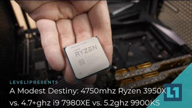 Embedded thumbnail for 4750mhz Ryzen 9 3950X vs 5.2ghz 9900ks vs 4.7+ghz 7980XE : A Modest Destiny? :D