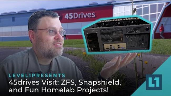 Embedded thumbnail for 45drives Visit: ZFS, Snapshield Ransomware Protection, and Fun Homelab Projects!