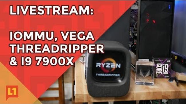 Embedded thumbnail for Level1 Linux: Livestream (Setting up PCIe Passthrough on Fedora on X299 and Threadripper systems)