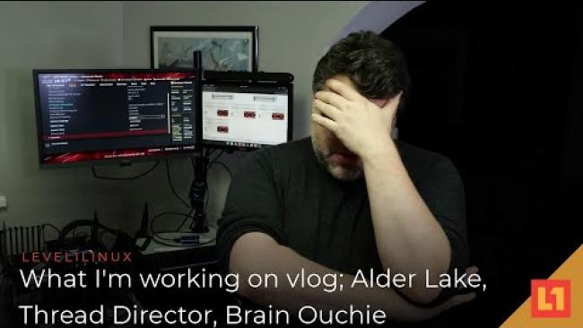 Embedded thumbnail for What I&amp;#039;m working on vlog; Alder Lake, Thread Director, Brain Ouchie
