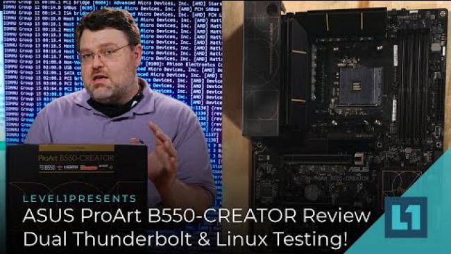 Embedded thumbnail for ASUS ProArt B550-CREATOR Review - Dual Thunderbolt &amp;amp; Linux Testing!